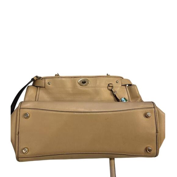 Vintage Coach Gramercy Satchel in Beige (Bone) Glove-Tanned‎ Leather - Picture 3 of 5